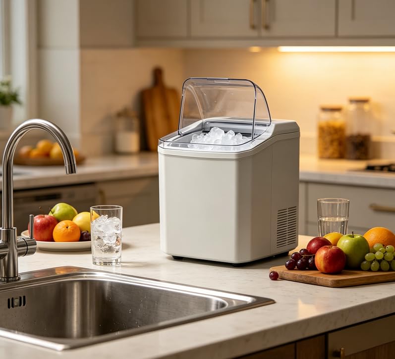 Afbest Countertop Nugget Ice Maker, 26lbs/24H Production