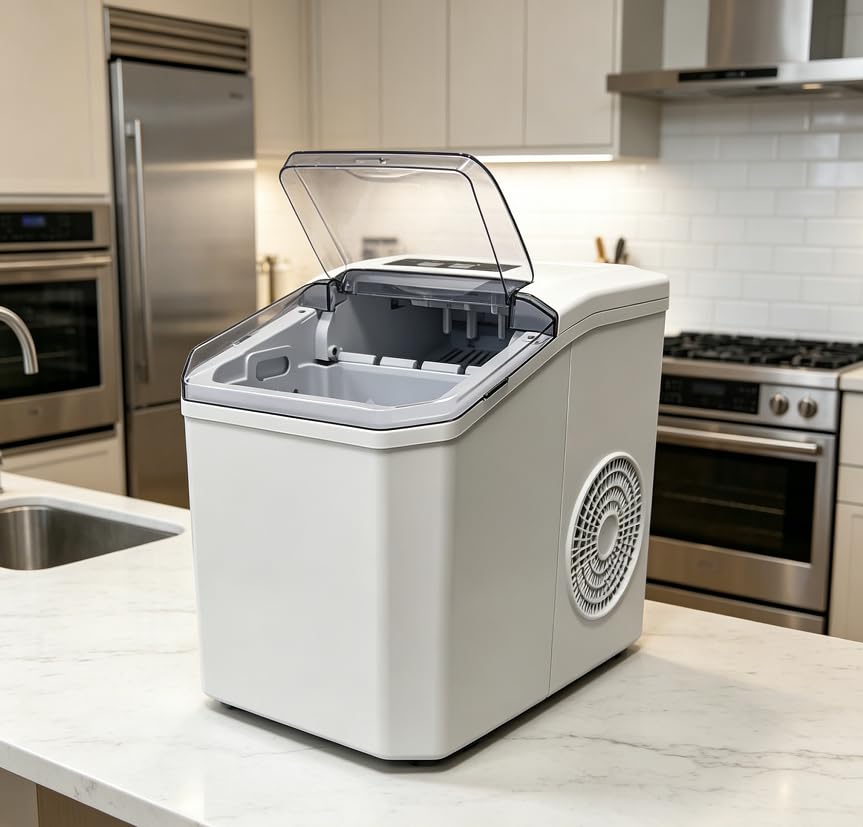 Afbest Countertop Nugget Ice Maker, 26lbs/24H Production