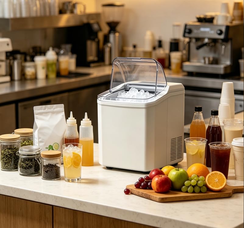Afbest Countertop Nugget Ice Maker, 26lbs/24H Production