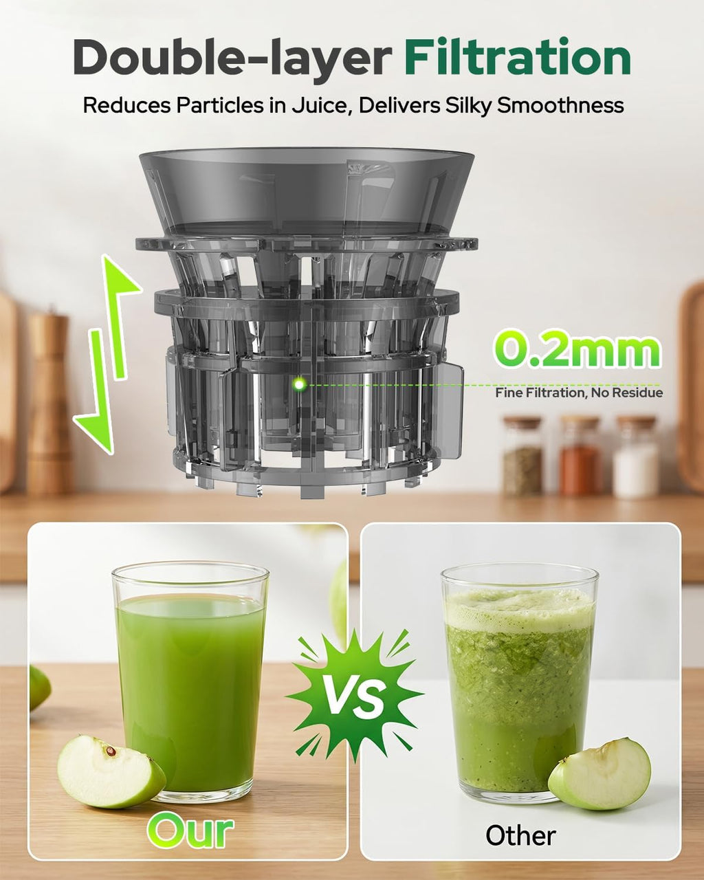 2026 Upgraded Cold Press Juicer Machine, 6.5" Extra Wide Chute Masticating Juicer with 100oz Self-Feeding Hopper,3-in-1 Smart Touch Slow Juicer for Sorbet & Nut Milk, High Yield, Easy Clean