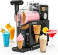 Slushie Machine for Home, 2-in-1 Slushy & Soft Serve Ice Cream Maker | 68oz Margaritas Machine, 5 Presets, 15-Min Flash-Freeze Frozen Drink Machine, Auto-Clean, Milkshak Frappés, Family & Parties