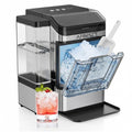 Large Capacity Countertop Ice Maker - 38 lbs/24H Output Chewable Nugget Ice, One-Touch Self-Cleaning, 3L+1.5L Dual Water Tanks, Portable Ice Machine for Home, Bar, Office, RV