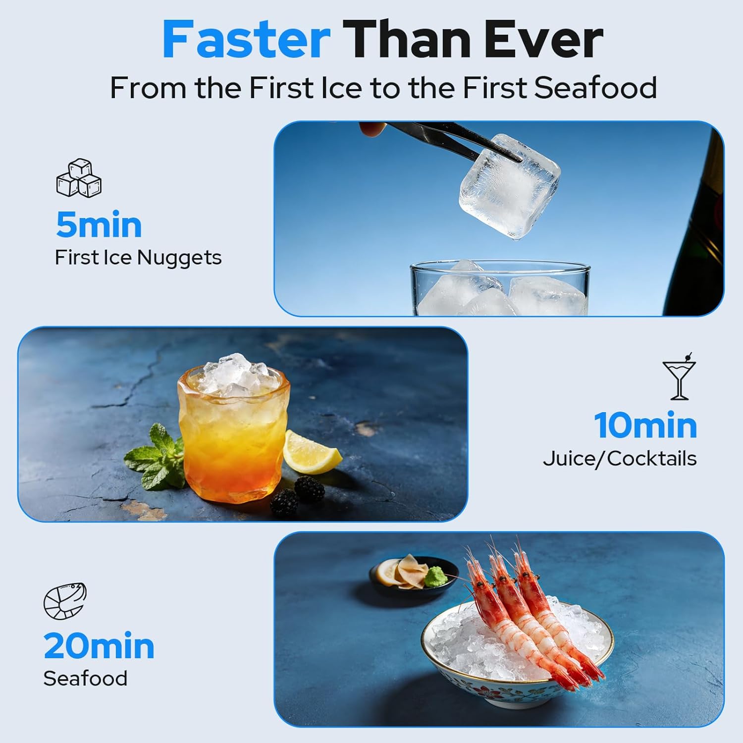 Large Capacity Countertop Ice Maker - 38 lbs/24H Output Chewable Nugget Ice, One-Touch Self-Cleaning, 3L+1.5L Dual Water Tanks, Portable Ice Machine for Home, Bar, Office, RV